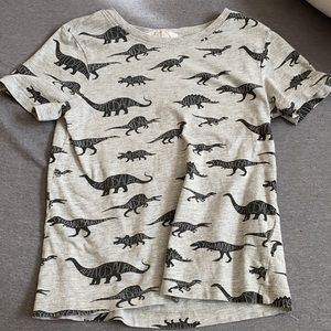 grey dinosaur tee